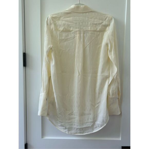 Victoria Beckham Women’s Cream Long Sleeve Pullover Shirt Size 2 - Picture 5 of 6